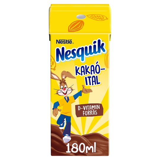 Nesquik UHT Low-Fat Cocoa Flavoured Milk Drink with Vitamins and Minerals 180 ml