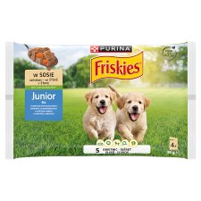 Purina Friskies Junior szószos válogatás nedves kutyaeledel 4 x 85 g (340 g)