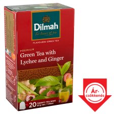 Dilmah filteres zöld tea gyömbér és licsi aromával 20 filter 30 g