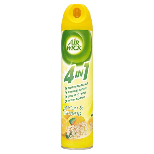 Air Wick 4 in 1 Lemon & Ginseng Air Freshener Spray 240 ml Tesco Online, Tesco From Home