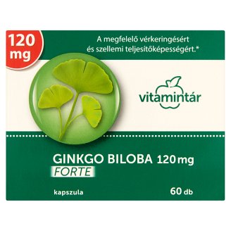 Vitamintár Ginkgo biloba 120 mg Forte kapszula 60 db 29,7 g