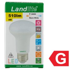 Landlite LED-R63-8W/SXW E27 melegfehér LED izzó