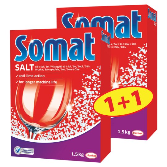 Somat vízlágyító mosogatógép só 2 x 1,5 kg