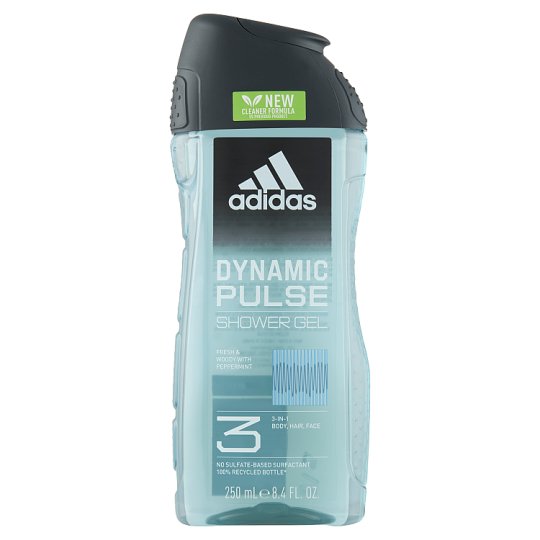 Adidas Dynamic Pulse 3 in 1 Body, Hair, Face Shower Gel 250 ml Tesco