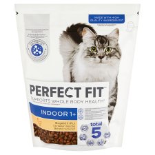 Perfect Fit Indoor 1+ csirkében gazdag teljes értékű szárazeledel felnőtt macskák számára 750 g