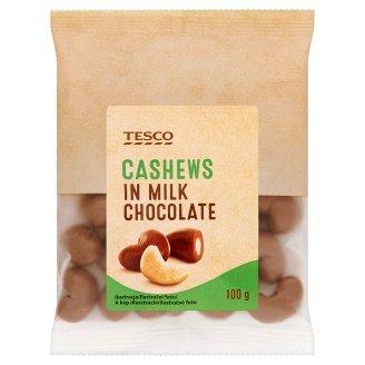 Tesco pörkölt kesudióbél tejcsokoládés bevonattal 100 g