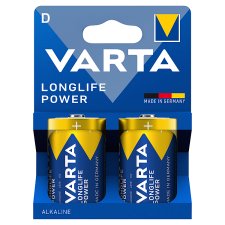 Varta Longlife Power D LR20 1,5 V nagy teljesítményű alkáli elem 2 db