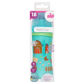 NIP Kids Cup 330 ml-es sportkupakos cseppmentes, masszív, csőrös itató 18 hónapos kortól