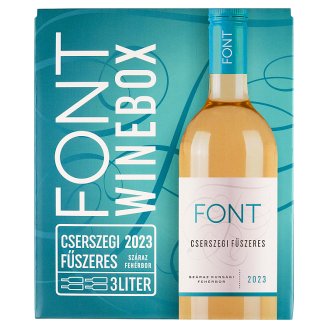 Font Kunsági Cserszegi Fűszeres száraz fehérbor 12% 3 l