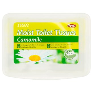 Tesco Camomile nedves toalettkendő felnőttek számára 70 db