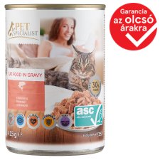 Pet Specialist Complete Pet Food for Adult Cats with Salmon in Gravy 415 g