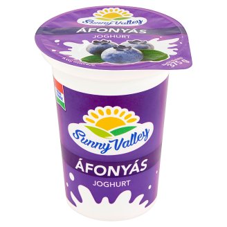 Sunny Valley élőflórás, zsírszegény áfonyás joghurt 375 g