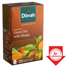 Dilmah mangó ízű filteres zöld tea 20 filter 30 g