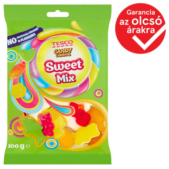 Tesco Candy Carnival Sweet Mix gyümölcsízű gumicukor 100 g