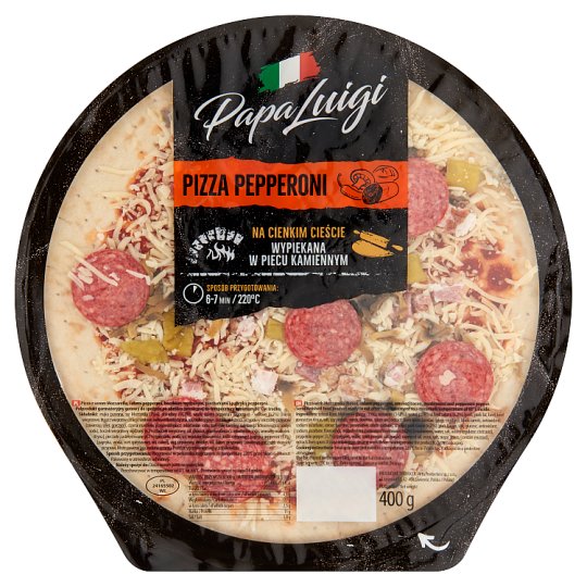 Papa Luigi pepperoni pizza 400 g