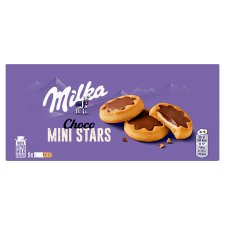 Milka Choco Mini Stars Biscuits Filled with Milky Cream with Milk Chocolate 185 g
