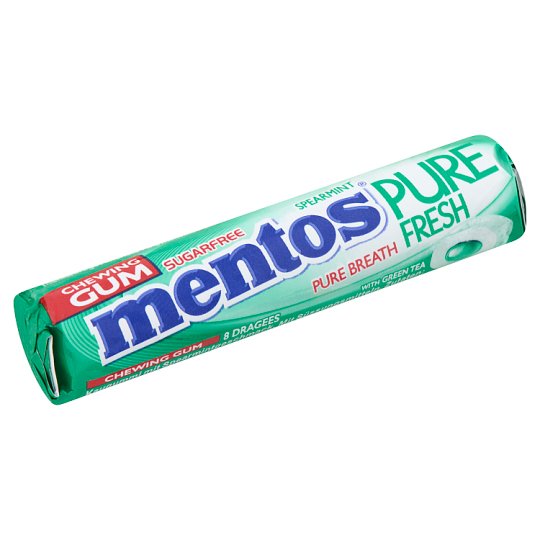 Mentos Pure Fresh fodormenta ízű rágógumi édesítőszerrel 15,5 g