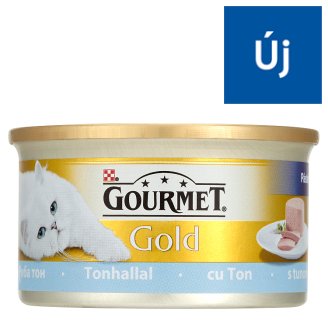 Gourmet Gold teljes értékű állateledel felnőtt macskáknak, tonhalas pástétom 85 g