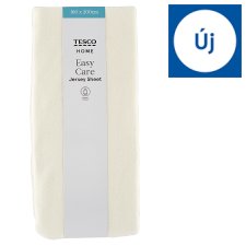 Tesco Home Easy Care Jersey Cream Sheet 160 x 200