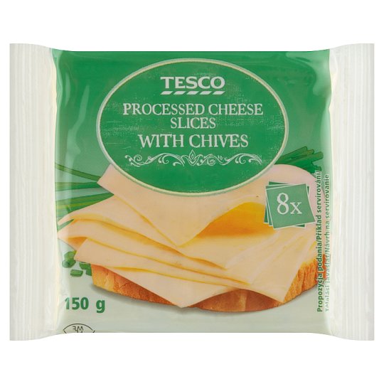 Tesco Szeletelt Zsíros ömlesztett Sajtkészítmény Metélőhagymával 8 X 1875 G 150 G Tesco 