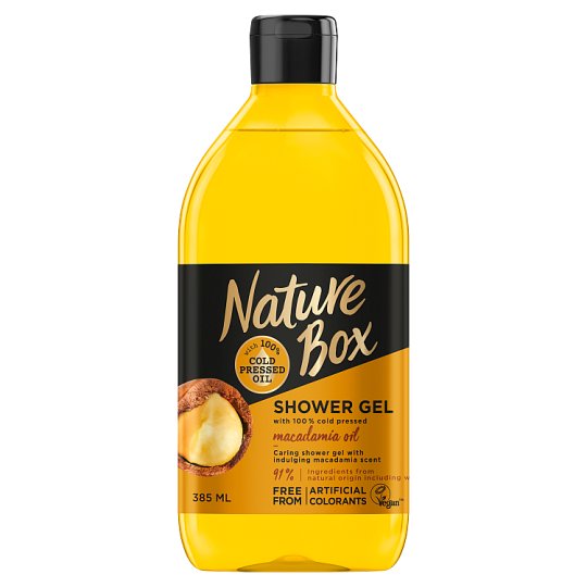 Nature Box Makadám dió tusfürdő érzékeny bőrre 385 ml