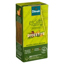 Dilmah Arana Digestive Filtered Rooibos with Lemon Balm, Cinnamon, Curry & Cilantro 20 Tea Bags 30 g
