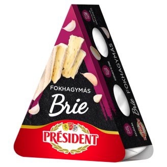 Président Brie fokhagymás zsírdús lágy sajt 125 g