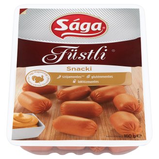 Sága Füstli Snacki főtt, füst ízesítésű, pulykahúsból készült termék 160 g