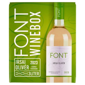 Font Kunsági Irsai Olivér száraz fehérbor 11,5% 3 l