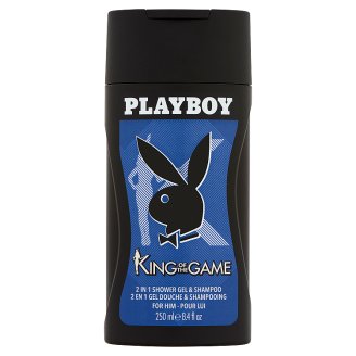 Playboy King of the Game 2 az 1-ben tusfürdő és sampon férfiaknak 250 ml