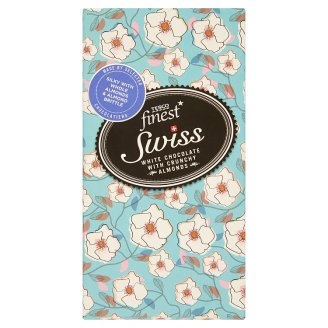 Tesco Finest mandulás fehér csokoládé 180 g