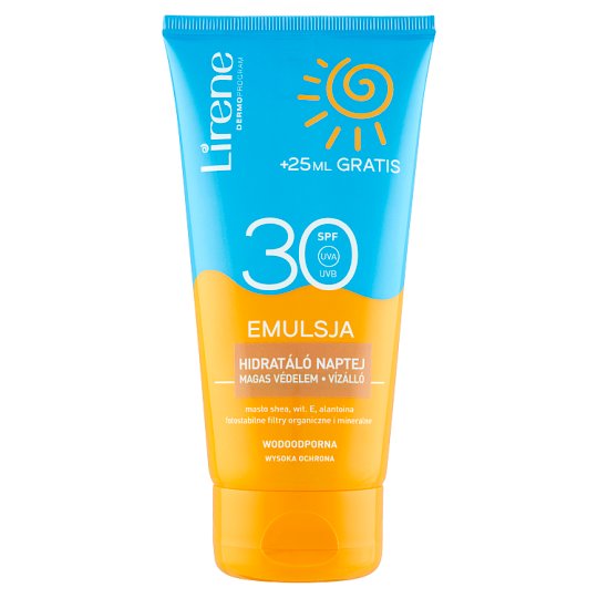 Lirene hidratáló naptej SPF 30 150 ml + 25 ml grátisz