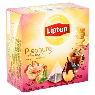 Lipton Pleasure Collection Indulgent Collection zöld- és fekete tea válogatás 20 piramis filter