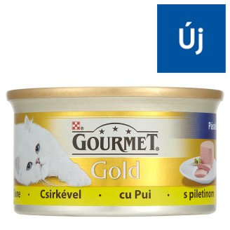 Gourmet Gold teljes értékű állateledel felnőtt macskáknak pástétom csirkével 85 g
