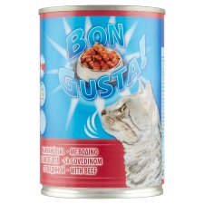 Bon Gusta! teljes értékű állateledel felnőtt macskák számára marhahússal 415 g