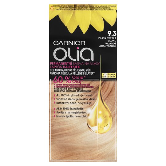 Garnier Olia Permanent Hair dye 9 .3 Golden Light Blonde 50 g+50 g+12