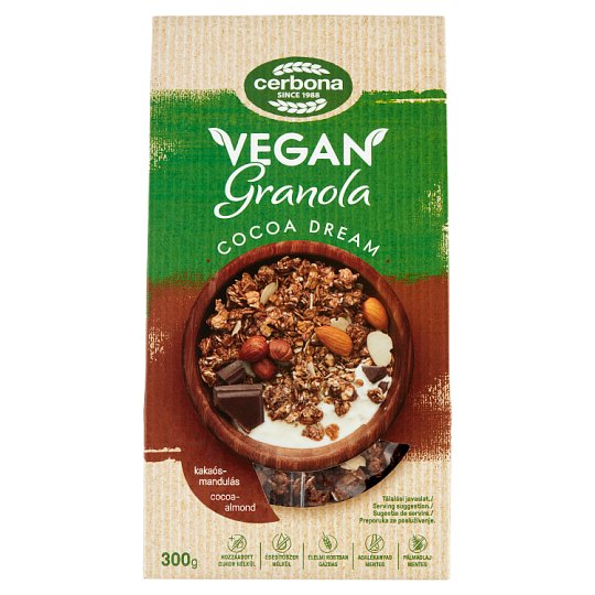 Cerbona Vegan Kakaós-mandulás granola müzli 300 g