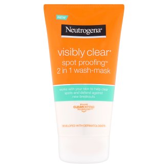 Neutrogena Visibly Clear Spot Proofing 2 in 1 arclemosó és maszk 150 ml