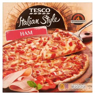 Tesco Italian Style Ham gyorsfagyasztott, elősütött pizzalap 320 g
