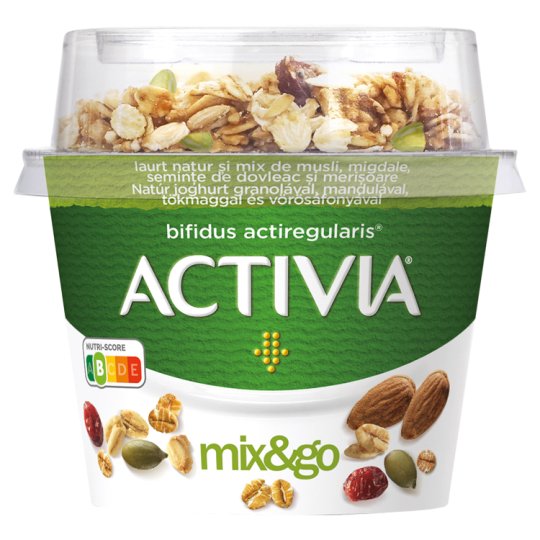 Danone Activia mix&go Unflavoured Yoghurt with Granola, Almond, Pumpkin Seeds and Cranberry 170 g