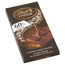 Lindt Lindor étcsokoládé lágyan olvadó töltelékkel 100 g