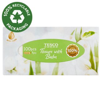 Tesco papírzsebkendő 4 rétegű 100 db