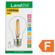 Landlite A60 1055 lm 10 W E27 2700K Filament LED izzó