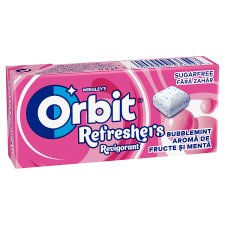 Orbit Refreshers Bubblemint Fruit and Mint Flavoured Sugar-Free Chewing Gum with Sweetener 17,9 g