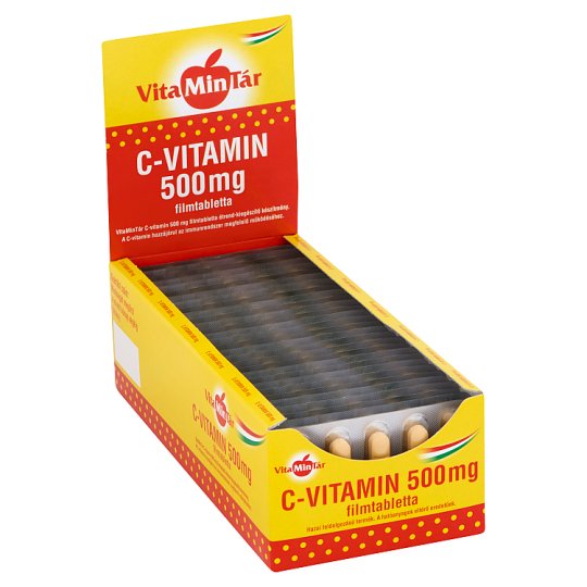 Vitamintár 500 mg C-vitamin tabletta 10 db 13,13 g