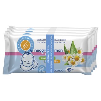 Neogranormon törlőkendő aloe vera és kamilla kivonattal 4 x 55 db