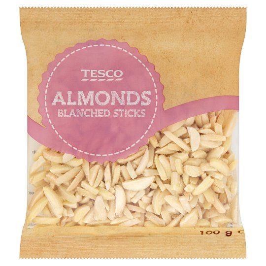 Tesco blansírozott mandulapálcikák 100 g
