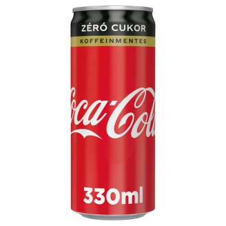 Koffeinmentes Coca-Cola Zero energiamentes szénsavas üdítőital édesítőszerekkel 330 ml