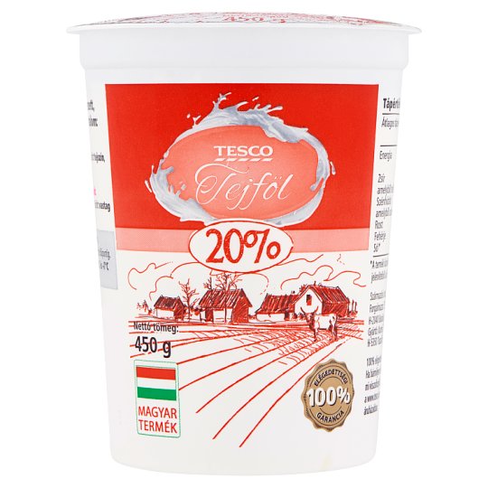 Tesco tejföl 20% 450 g