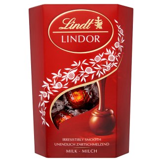 Lindt Lindor Swiss Milk Chocolate Balls with Soft Melting Cocoa Filling ...